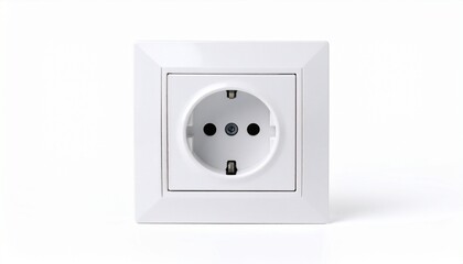electrical outlet isolated on white