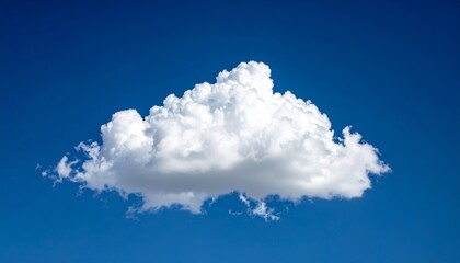 Single cloud over blue sky background