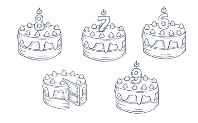 Sweet Strawberry Birthday Cake Graphics