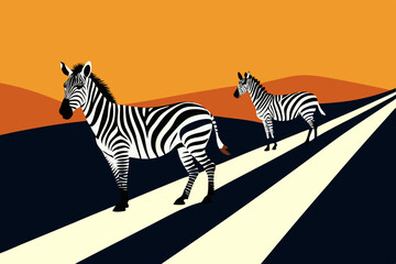Fototapeta premium zebra vector illustration