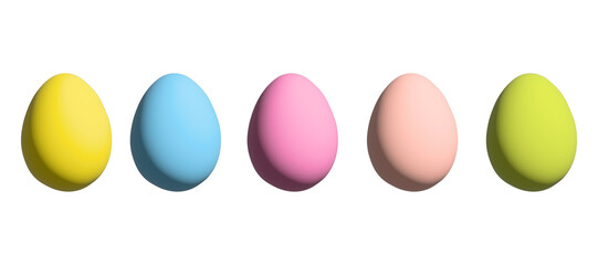 easter eggs isolated on white