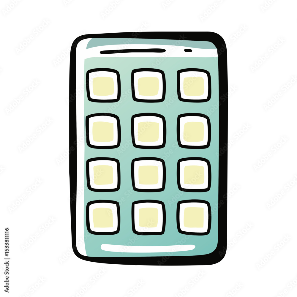Wall mural mobile app interface illustration for technology and user interaction with copy space