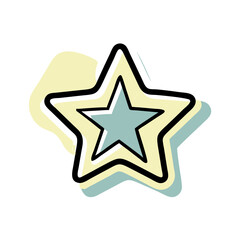 Obraz premium Star illustration for awards and excellence with copy space