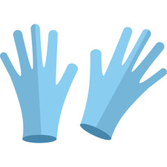 Obraz premium rubber gloves for surgery vector flat illustration