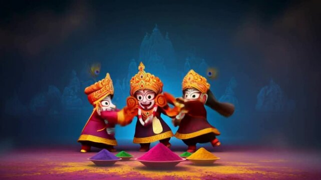 Rathyatra car festival in Puri, Orissa, India.Indian festival Rath Yatra means Chariot Festival. with text subh rath yatra means happy rath yatra, peoples are celebrating the festival