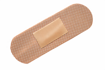 First aid adhesive bandage isolated -  transparent background AI