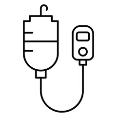 Medical monitor equipment blood pressure cardiology device diagnostic tool line icon collection vector illustration for healthcare and hospital interface.