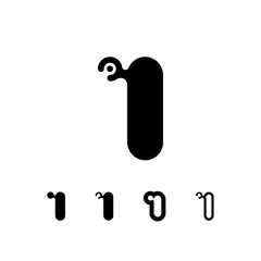Logo Letter I, trendy modern alphabet font, set of five different letter i for your brand name design, vector illustration 10 EPS