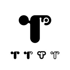 Logo Letter T, trendy modern alphabet font, set of five different letter t for your brand name design, vector illustration 10 EPS