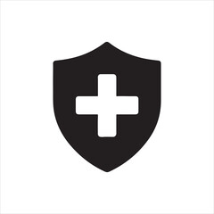 Obraz premium Health Shield Icon design with white background 