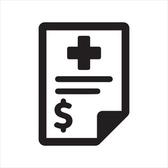 Obraz premium Medical Bill Icon design with white background 