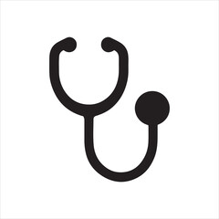 Stethoscope Icon design with white background 
