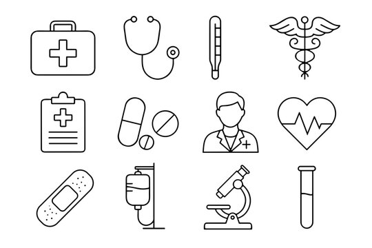 &iacute;cone m&eacute;dicos svg vetor.