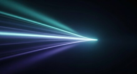 Abstract Light Beam Radiating outwards