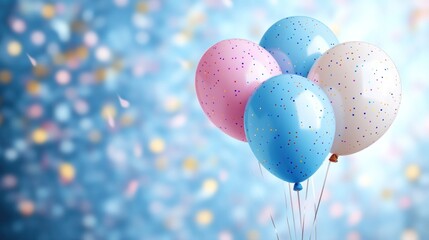 Festive balloons, confetti, celebration, party,  celebration,  celebration,  balloons,  birthday,  pink, 