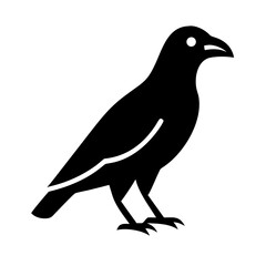 Fototapeta premium Vector illustration of a raven silhouette design for halloween theme use