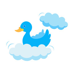 blue bird on the clouds