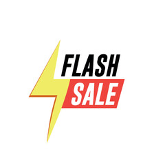 Flash Sale Design Vector Isolated on White Background