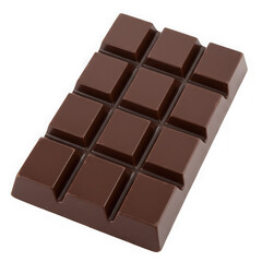 Obraz premium Chocolate bar isolated on transparent background for confectionery designs, dessert menus, and promotional materials.
