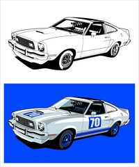 1978 White Muscle Car legend