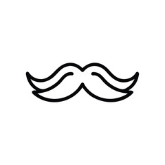 Obraz premium Classic handlebar mustache icon line art design