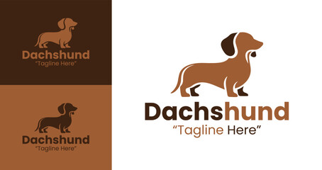 Professional Dachshund Dog Logo with Simple and Modern Design for Business Identity