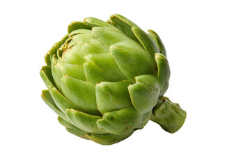 Obraz premium Fresh green artichoke isolated on black background vegetable food, Isolated On Transparent Background