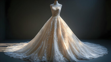 Elegant Lace Wedding Dress Photo - A Stunning Bridal Gown