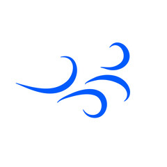 Naklejka premium Blue Wind Line