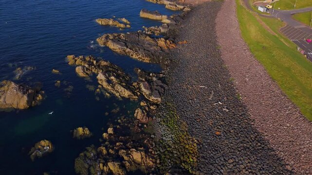 Eyemouth coastline Scotland 