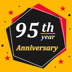 95th Year Anniversary Celebration Badge Design