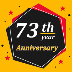 73th Year Anniversary Celebration Badge Design