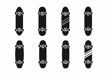 Skateboard designs set, equipment for street activity