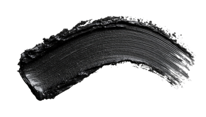 Smudged black cosmetic smear