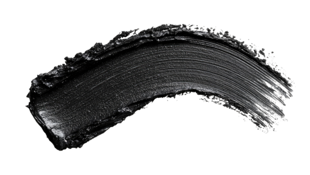 Smudged black cosmetic smear