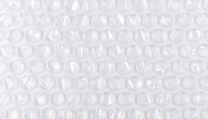 Flat lay of plastic bubble wrap sheet, clean and minimal background
