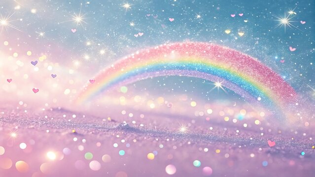 Rainbow pastel glitter background image