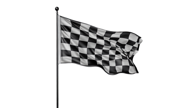 Checkered Flag Waving - Powered by Adobe