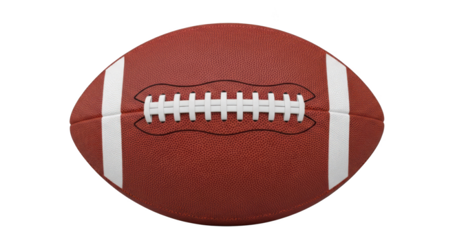 Auburn leather football white stripes dark background