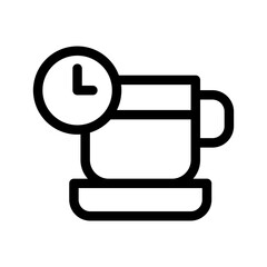 Coffee Time Icon Vector Symbol Design Illustration