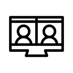 Video Conference Icon Vector Symbol Design Illustration