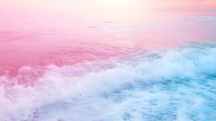 Fototapeta premium Ocean wave with pink and blue colors