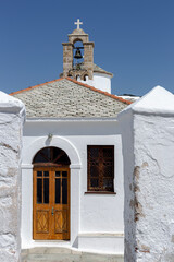 The view of the ancient church (island Skopelos, Northern Sporades, Greece) close-up