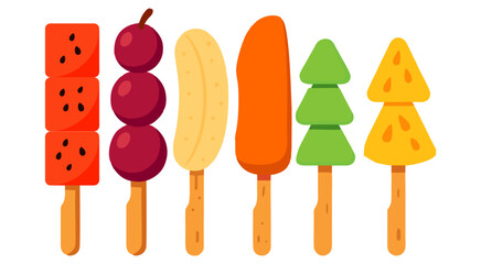 Colorful Frozen Delights: A vibrant array of frozen treats, each a unique shape and flavor, promises a refreshing escape. Sweet temptations and colorful variety bring joy and cool refreshment.