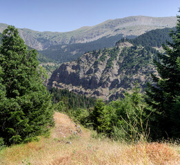 Mountains of southern Pindos (Greece) on a summer, sunny day