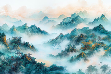 Sea of Clouds and Mountains