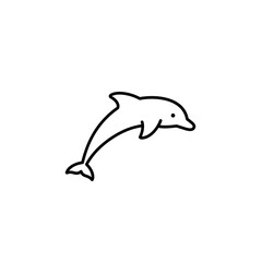 Obraz premium Simple illustration of a whale swimming in a minimalist style 