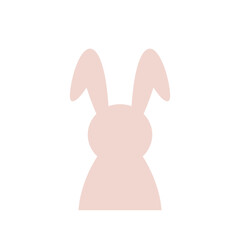 Obraz premium Playful bunny illustration with soft colors, set against a minimalist background