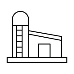 Grain Silo thinline icon , vector, pixel perfect, illustrator file 
