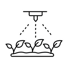 Irrigation Sprinkler thinline icon , vector, pixel perfect, illustrator file 
